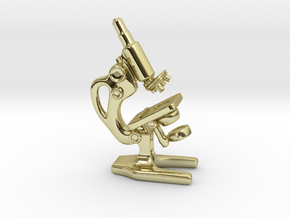 Microscope Pendant in 18k Gold Plated Brass