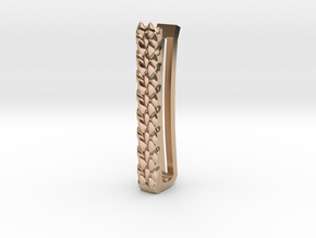 Dragon Scale Tie-bar in 14k Rose Gold Plated Brass