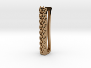 Dragon Scale Tie-bar in Polished Brass