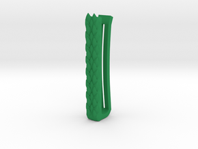 Dragon Scale Tie-bar in Green Processed Versatile Plastic