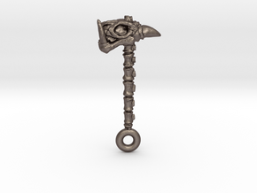War Hammer Is Dead Pendant in Polished Bronzed Silver Steel