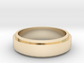 On top ring (19 mm diameter)  in 14k Gold Plated Brass