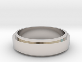 On top ring (19 mm diameter)  in Rhodium Plated Brass
