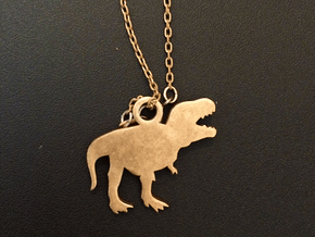 T-Rex Necklace Charm ($4.99 and up) in Natural Bronze
