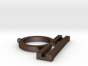 Terezi Pendant in Polished Bronze Steel