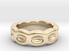 Funny Ring 15 - Italian Size 15 in 14k Gold Plated Brass