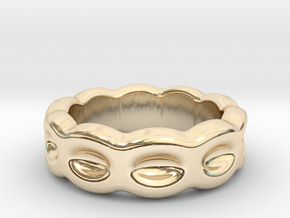 Funny Ring 19 - Italian Size 19 in 14k Gold Plated Brass