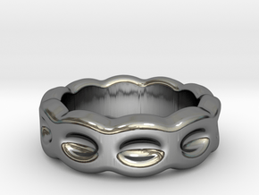 Funny Ring 20 - Italian Size 20 in Fine Detail Polished Silver
