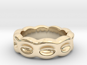 Funny Ring 20 - Italian Size 20 in 14k Gold Plated Brass