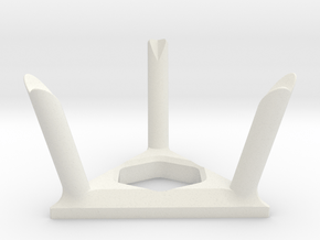 Twisty Puzzle Stand in White Natural Versatile Plastic