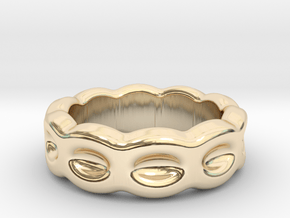 Funny Ring 21 - Italian Size 21 in 14k Gold Plated Brass
