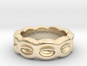 Funny Ring 22 - Italian Size 22 in 14k Gold Plated Brass