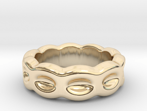 Funny Ring 24 - Italian Size 24 in 14k Gold Plated Brass
