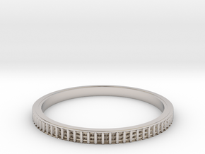 Bearing ring(Japan 20,USA 9.5～10,Britain S～T)  in Rhodium Plated Brass
