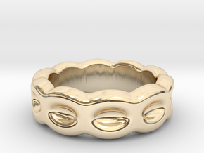 Funny Ring 26 - Italian Size 26 in 14k Gold Plated Brass