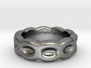 Funny Ring 26 - Italian Size 26 in Fine Detail Polished Silver