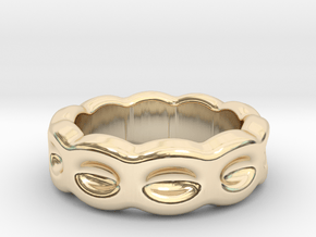 Funny Ring 28 - Italian Size 28 in 14k Gold Plated Brass