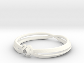 Rose ring (Japan 16,America 8～8.5,Britain P～Q)  in White Processed Versatile Plastic