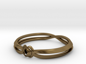 Rose ring (Japan 16,America 8～8.5,Britain P～Q)  in Polished Bronze
