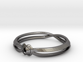 Rose ring (Japan 16,America 8～8.5,Britain P～Q)  in Polished Nickel Steel