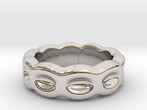 Funny Ring 29 - Italian Size 29 in Rhodium Plated Brass