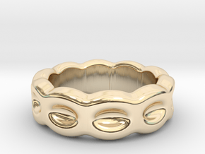 Funny Ring 29 - Italian Size 29 in 14k Gold Plated Brass