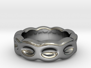 Funny Ring 29 - Italian Size 29 in Fine Detail Polished Silver