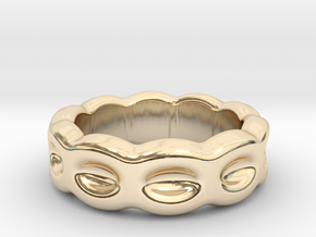 Funny Ring 31 - Italian Size 31 in 14k Gold Plated Brass