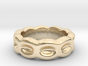 Funny Ring 32 - Italian Size 32 in 14k Gold Plated Brass