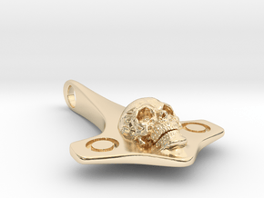 Skull Hammer in 14k Gold Plated Brass