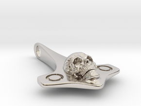 Skull Hammer in Rhodium Plated Brass