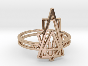 Viridiana Ring in 14k Rose Gold Plated Brass: 6 / 51.5