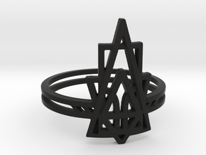 Viridiana Ring in Black Natural Versatile Plastic: 6 / 51.5