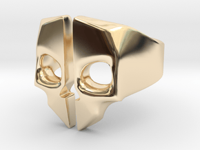Skull Ring in 14k Gold Plated Brass