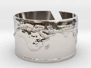 Round The World Bracelet in Rhodium Plated Brass