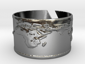 Round The World Bracelet in Polished Silver