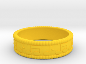 Size 10 Music Notes in Yellow Processed Versatile Plastic