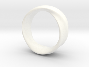 Mobius Ring 19mm inner Diameter in White Processed Versatile Plastic