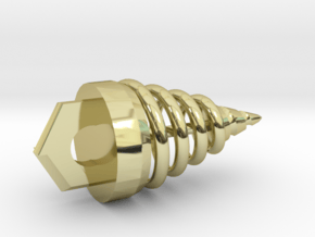 Builder's Pendulum Pendant in 14k Gold Plated Brass