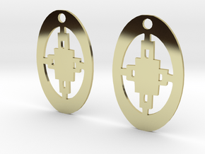 Adinkra Collection -Intelligence Earrings (metals) in 18k Gold Plated Brass