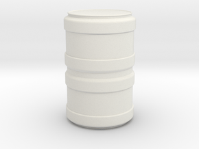 Modern/Sci-Fi Barrel in White Natural Versatile Plastic