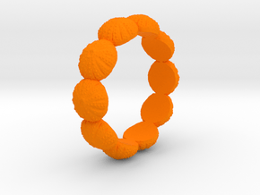 Urchin Ring 1 - US-Size 13 (22.33 mm) in Orange Processed Versatile Plastic