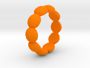 Urchin Ring 1 - US-Size 11 1/2 (21.08 mm) in Orange Processed Versatile Plastic