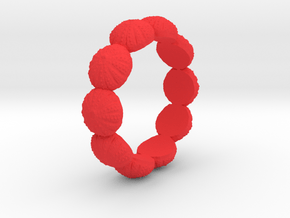 Urchin Ring 1 - US-Size 9 (18.89 mm) in Red Processed Versatile Plastic