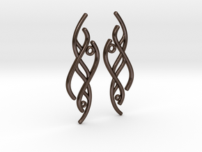 S-Curve Earrings in Polished Bronze Steel
