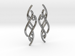 S-Curve Earrings in Polished Silver