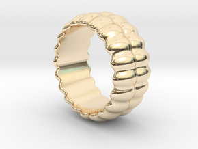 Mirror Ring 24 - Italian Size 24 in 14K Yellow Gold