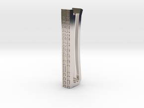 Binary Tie Bar 4cm in Platinum