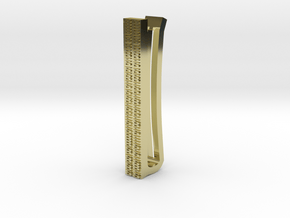 Binary Tie Bar 4cm in 18k Gold