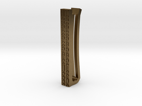 Binary Tie Bar 4cm in Natural Bronze